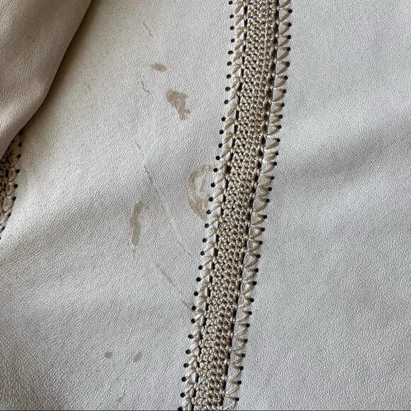 NWOT Jones New York Suede Crochet Patchwork Open Front Jacket - Picture 15 of 16